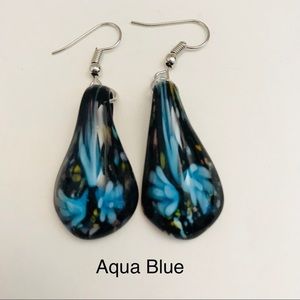 Murano Glass Earrings, 1.25” NWOT